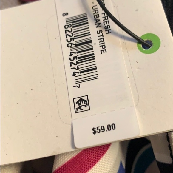 Kipling Urban Stripe Fanny Pack or chest bag, includes keychain - Picture 10 of 10